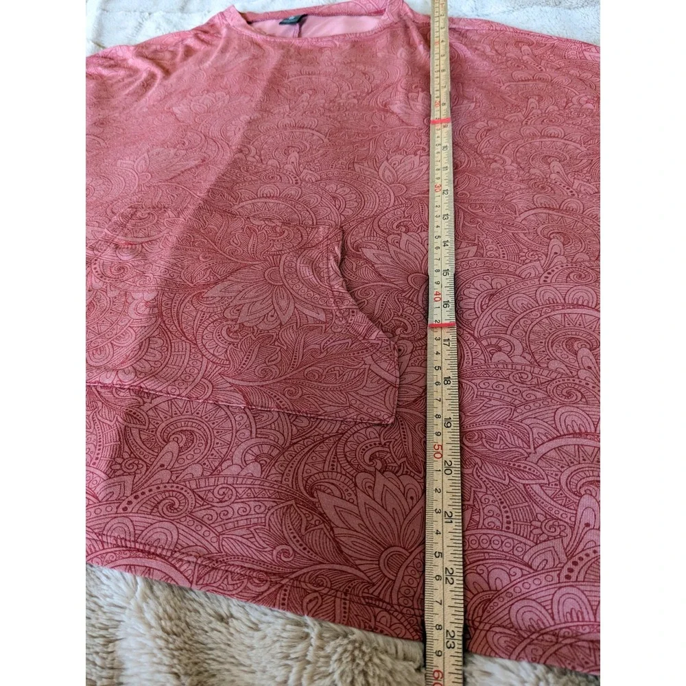 Slightly Buddha Bamboo Lounge Set Pink Paisley Tunic & Harem Pants OS